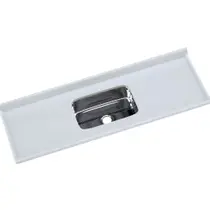 Pia Cozinha 150x55cm Sintética Cuba Inox Pedra Cinza Claro - 562407 - A.J. RORATO Pia Cozinha 150x55cm Sintética Cuba Inox Pedra Cinza Claro - 562407 - A.J. RORATO