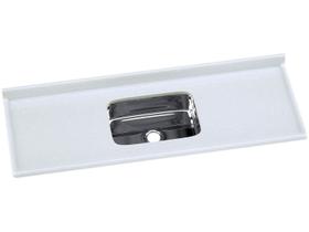 Pia Cozinha 150x55cm Sintética Cuba Inox Pedra Cinza Claro - 562407 - A.J. RORATO Pia Cozinha 150x55cm Sintética Cuba Inox Pedra Cinza Claro - 562407 - A.J. RORATO