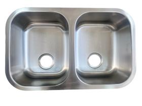 Pia Cozinha Aço Inox Cuba Dupla 74,5 x 47 x 20,3 cm Embutida