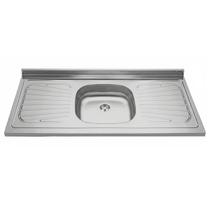 Pia Cozinha De Apoio Em Aço Inox 120x52cm New Raggi Tramontina Pia Cozinha De Apoio Em Aço Inox 120x52cm New Raggi Tramontina