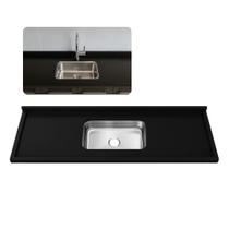 Pia Cozinha Granito 120cm São Gabriel Negresco Cuba Inox N1 Pia Cozinha Granito 120cm São Gabriel Negresco Cuba Inox N1