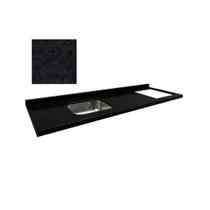 Pia Cozinha Granito Aracruz 200cm Espaço Cooktop e Cuba Inox