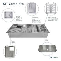 Pia Cuba de Cozinha Gourmet com Módulos em Aço Inox 304 Tubrax CAC0023