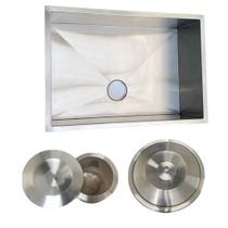 Pia Cuba De Inox Para Cozinha 50x40 Gourmet Quadrada + Lixeira 5l