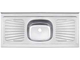 Pia de Aço Inox Tramontina Cuba Central 120X52,5cm