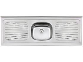 Pia de Apoio Cozinha Tramontina 150x52 cm New Raggi 40 Aço Inox Pia de Apoio Cozinha Tramontina 150x52 cm New Raggi 40 Aço Inox