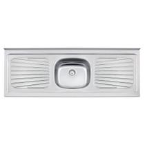 Pia de Apoio Cozinha Tramontina 150x52 cm New Raggi 40 Aço Inox