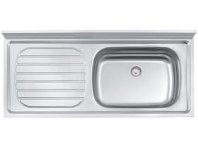 Pia de Apoio Filo 56 DX em Aço Inox 120x55 cm c/ Válvula 3 1/2 Tramontina Pia de Apoio Filo 56 DX em Aço Inox 120x55 cm c/ Válvula 3 1/2 Tramontina