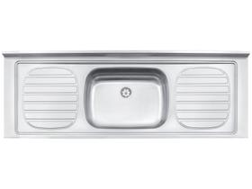 Pia de Apoio Tramontina Filo 56 em Aço Inox 160x55cm Com Válvula