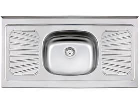 Pia de Apoio Tramontina New Raggi 40 em Aço Inox 105x52cm Com Válvula