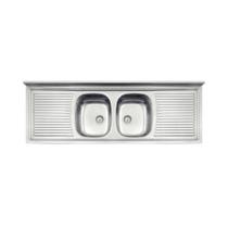 Pia De Apoio Tramontina Ribon 2c 34 Em Aço Inox 160 X 55 Cm