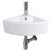 Pia de banheiro de canto Bokaiya Wall Mount 18x13 cm em cerâmica Pia de banheiro de canto Bokaiya Wall Mount 18x13 cm em cerâmica