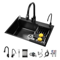 Pia de Cozinha ARTLINE RXZE031 Preta em Aço Inoxidável 50 x 45 cm Pia de Cozinha ARTLINE RXZE031 Preta em Aço Inoxidável 50 x 45 cm