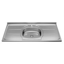 Pia de Cozinha Bali 1,20m Inox Com Furo Para Torneira e Válvula Ghelplus