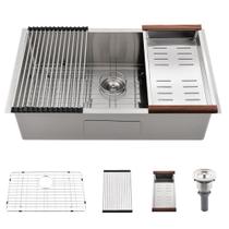 Pia de cozinha Bokaiya 27x19cm em aço inoxidável Undermount 18G Pia de cozinha Bokaiya 27x19cm em aço inoxidável Undermount 18G