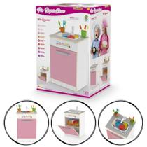 Pia de cozinha Brinquedo infantil Rosa de Madeira MDF