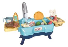 Pia de Cozinha Casa Encantada Azul c/ 29 Peças - Zippy Toys
