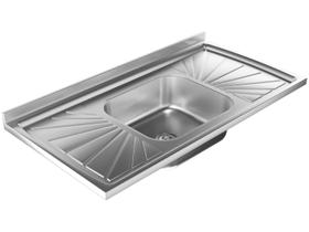 Pia de Cozinha Com Válvula Inox GNX 105x14x53cm PIA10001