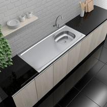 Pia de Cozinha de 120cm Deslocada para Direita Concretada sem Escorredor Bali com Válvula Pia de Cozinha de 120cm Deslocada para Direita Concretada sem Escorredor Bali com Válvula