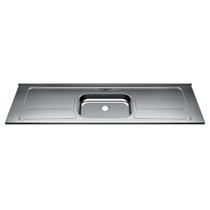 Pia de Cozinha em Aço Inox de 200cm x 56cm Concretada sem Válvula Plus 30 Bali Cinza Ghelplus Pia de Cozinha em Aço Inox de 200cm x 56cm Concretada sem Válvula Plus 30 Bali Cinza Ghelplus