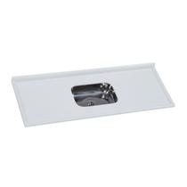 Pia de Cozinha em Mármore Sintético com Cuba em Aço Inox 150cmx55cm Aj Rorato