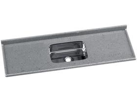 Pia de Cozinha em Mármore Sintético com Cuba em Aço Inox 160cmx55cm AJ Rorato