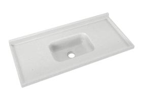 Pia de Cozinha em Mármore Sintético com Furação para Válvula Americana 120cmx55cm AJ Rorato