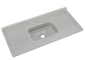 Pia de Cozinha em Mármore Sintético com Furação para Válvula Americana 120cmx55cm AJ Rorato