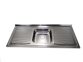 Pia de Cozinha Fabrinox em Inox com Cuba Simples 120x52cm