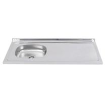 Pia de cozinha Ghel Plus em Inox 120x53 com cuba Esquerda Pia de cozinha Ghel Plus em Inox 120x53 com cuba Esquerda