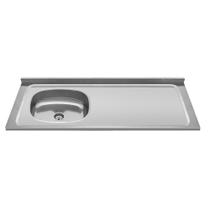 Pia de Cozinha Ghel Plus em Inox 120x53 Com Cuba