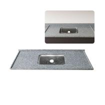 Pia de Cozinha Granito Corumbá 100cm Cuba Inox Rasa Simples