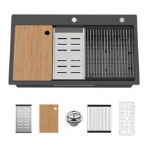 Pia de cozinha Koardink Black Stainless Steel 33x19" Pia de cozinha Koardink Black Stainless Steel 33x19"