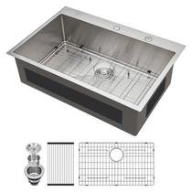 Pia de cozinha Lordear 33x22cm em aço inoxidável Topmount 16G