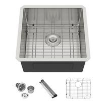 Pia de cozinha Lordear Undermount 19x18" em aço inoxidável 16G