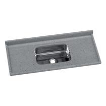 Pia De Cozinha Mármore Sintético 120x55cm Com Cuba Aço Inox Multimóveis CR20472 Cinza Pia De Cozinha Mármore Sintético 120x55cm Com Cuba Aço Inox Multimóveis CR20472 Cinza