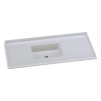 Pia De Cozinha Mármore Sintético 120x55cm Multimóveis CR20479 Gelo Pia De Cozinha Mármore Sintético 120x55cm Multimóveis CR20479 Gelo