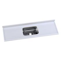 Pia De Cozinha Mármore Sintético 160x55cm Com Cuba Aço Inox Multimóveis CR20475 Gelo