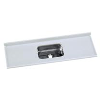 Pia De Cozinha Mármore Sintético 160x55cm Com Cuba Aço Inox Multimóveis CR20475 Off White Pia De Cozinha Mármore Sintético 160x55cm Com Cuba Aço Inox Multimóveis CR20475 Off White
