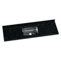 Pia De Cozinha Mármore Sintético 160x55cm Com Cuba Aço Inox Multimóveis CR20475 Preto