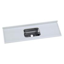 Pia de Cozinha Mármore Sintético 160x55cm com Cuba Aço Inox Multimóveis CR20475 Pia de Cozinha Mármore Sintético 160x55cm com Cuba Aço Inox Multimóveis CR20475