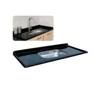 Pia De Cozinha Mármore Sintético Bege 150cm Com Cuba Inox N2 Pia De Cozinha Mármore Sintético Bege 150cm Com Cuba Inox N2