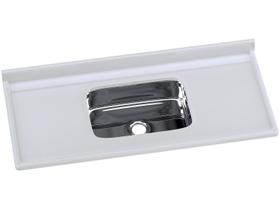 Pia de Cozinha Mármore Sintético Cuba Inox 120x55cm Gelo Aj Rorato
