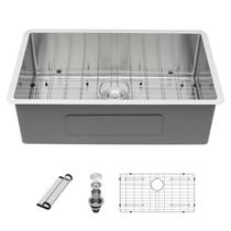 Pia de cozinha Sarlai Undermount 84 cm em aço inoxidável calibre 16