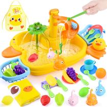 Pia de cozinha Toy WeeHomm Play Sink com água corrente para crianças