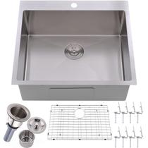 Pia de cozinha VALISY Topmount em aço inoxidável 63x56cm 16G