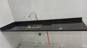 PIA DE GRANITO 1,60 x 0,60 com cuba de inox n1 tecnocuba