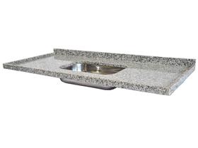 Pia de Granito para Cozinha Levorato Corumbá 200x55cm Granito Cinza Corumbá