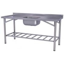 Pia Industrial Benfati Inox 304 200x70cm Paneleiro Gradeado com 1 Cuba 665GR