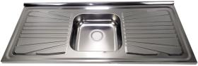 Pia Inox Fabrinox PS1200 120x52cm, cuba central